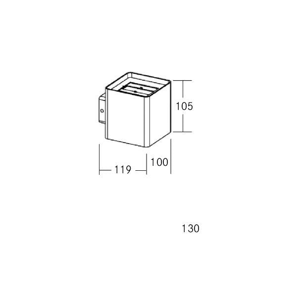 Brumberg Leuchten - Decken-/Wandleuchte LED-Wandanbauleuchte 65091103 3000K, graphit