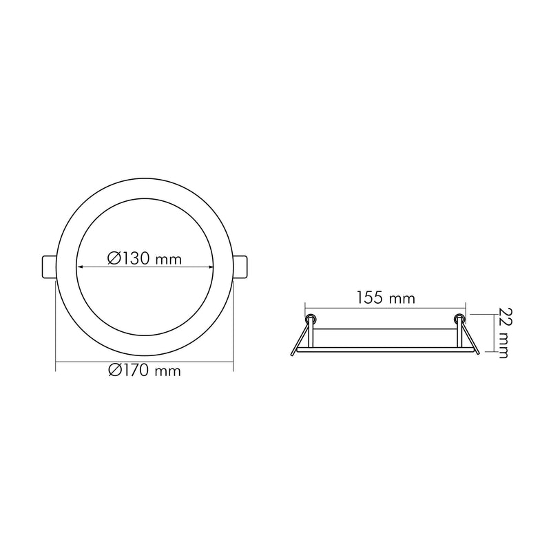 Nobile - Decken-/Wandleuchte LED-Panel Flat 1571304112 830, 350mA, titan