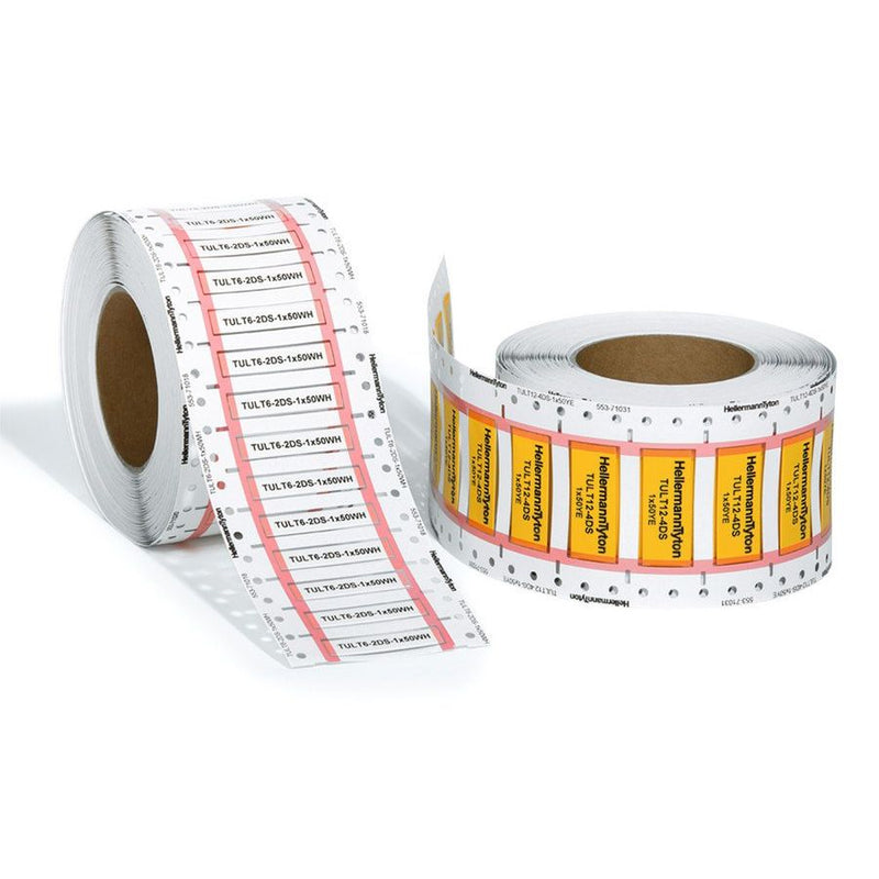 HellermannTyton - Kabelmarkierungssystem Warmschrumpfschlauch TULT#55371008 VE2000 3-1-2x25-WH