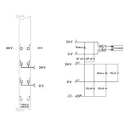 WAGO - Feldbus, Dez. Peripherie - Einspeise- und Segmentmodul Potentialeinspeisung 750-613/040-000 XTR