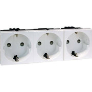 Peha - Schalter-/Steckdosenkombination SCHUKO-Steckdose 3-fach ws D 6213.02 EMS SI 16A 250V 2-pol