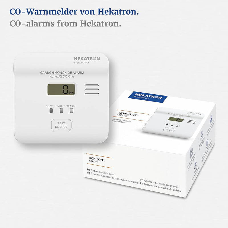 Hekatron Vertriebs - Kohlenmonoxidmelder CO-Warnmelder 31-6300003-01-01 KonexXt CO One