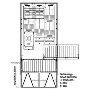 GSAB Elektrotechnik - Zähler-Komplettschrank Zähleranschlusssäule 49.88.1P3HSA 3Zähler/TSG