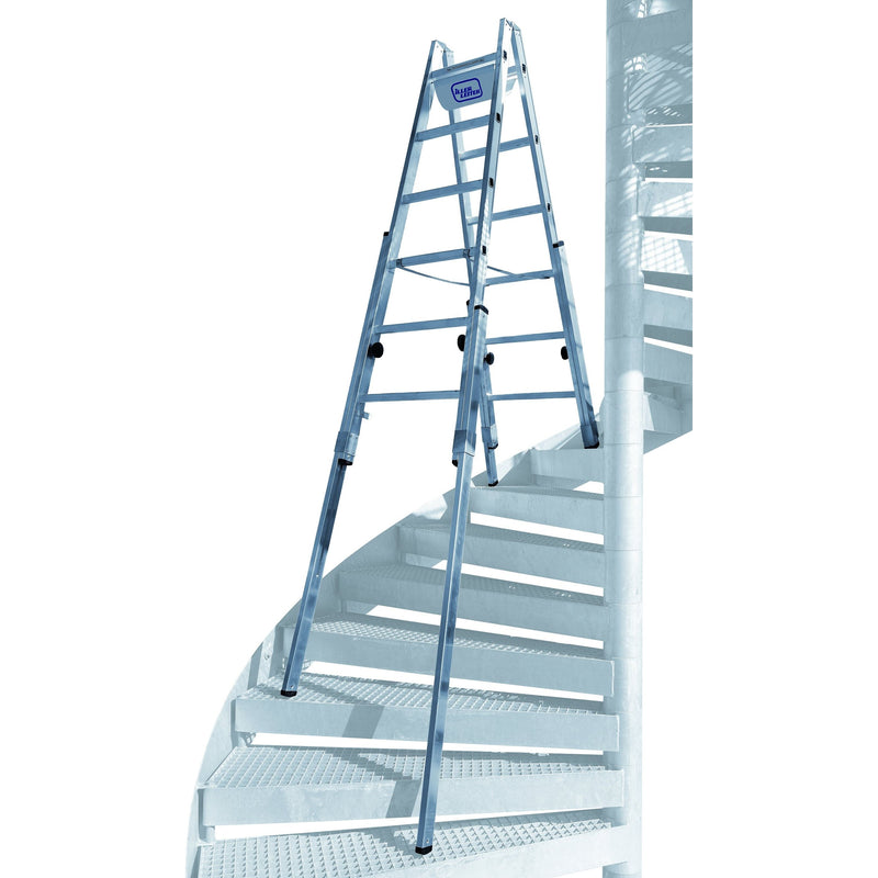 ILLER-LEITER - Sprossenleiter Treppenhausleiter 61405 MultiFT 2x5 Sprossen  − 1 Stück