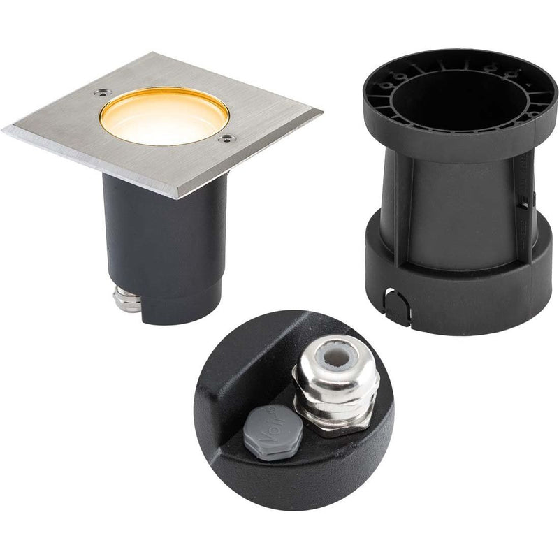 EVN Lichttechnik - Bodeneinbauleuchte LED-Bodeneinbauleuchte 679435EV.53D 3000K quad IP67-230V