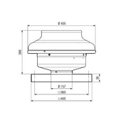 Maico - Ventilator für Dacheinbau Radial-Dachventilator EHD 16/2 EC 876m3/h, NW160