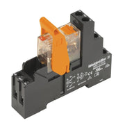 Weidmüller - Schaltrelais Relaiskoppler m.Prüftaste RCIKIT 24VAC2COLD/PB 24V/31,6mA AC − 10 Stück