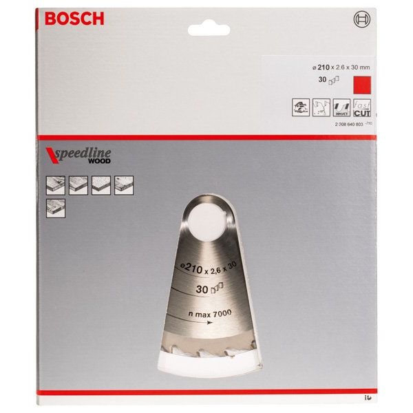 Bosch - Kreissägeblatt PRO Wood Kreissägeblatt, 2608640803 210 x 2,4 x 30 mm