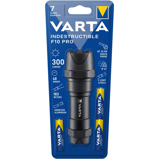 Varta Cons.Varta - Taschenleuchte LED-Taschenlampe IndestructibleF10Pro F10 Pro 3AAA m.Batt