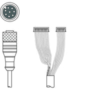 Leuze - Konfektioniertes Sensor-Aktor-Kabel Anschlussleitung KB JST-M12A-8P-3000