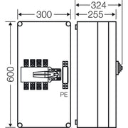 Hensel - Lasttrennschalter Mi-Lastumschaltergehäuse Mi 7481 160A 4polig+PE