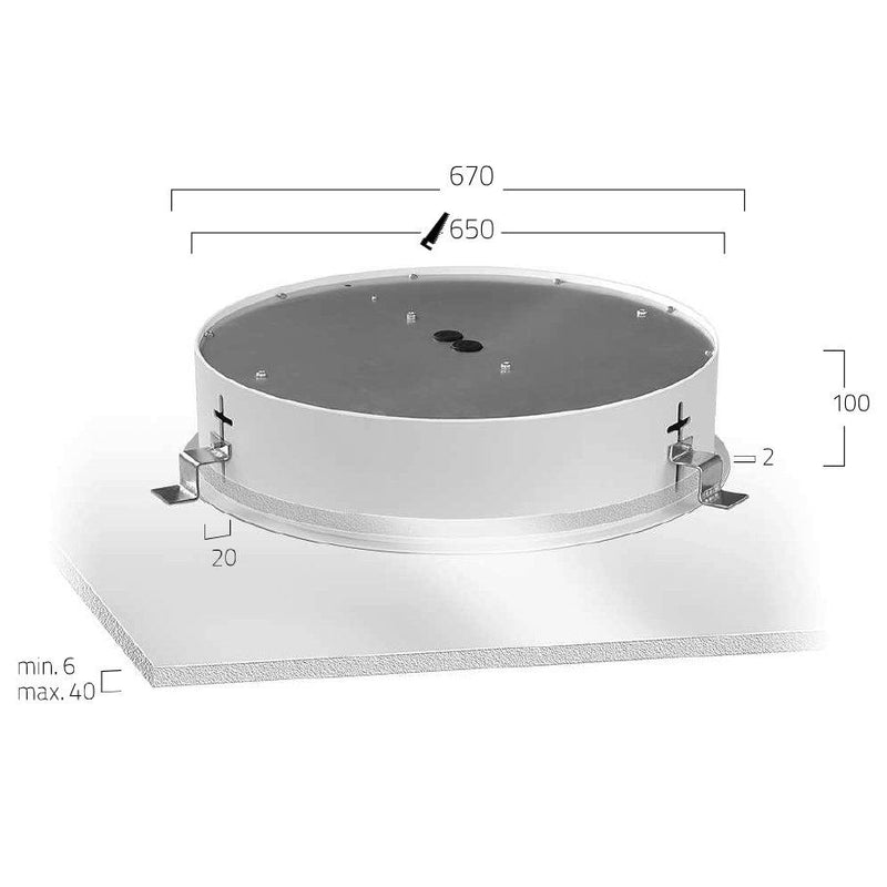 Lightnet - Decken-/Wandleuchte LED-Einbauleuchte BM4OWL-840M-D670 4000K