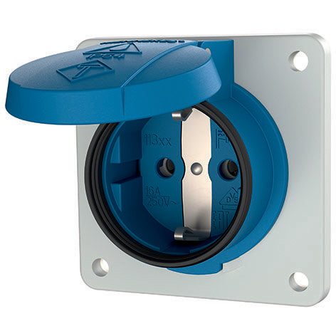Mennekes - Schutzkontakt-Anbausteckdose SCHUKO blau 11311F 16A2p+E230V, IP54