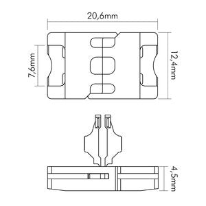 Nobile - Zubehör/Ersatzteile für Lichtschlauch/-band Verbinder starr 5er Set 5011510025