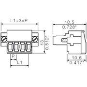 Weidmüller - Kabelsteckverbinder für Leiterplattensteckverbinder LP Verbinder Raster 3.5 BL 3.5/6F SN OR − 66 Stück