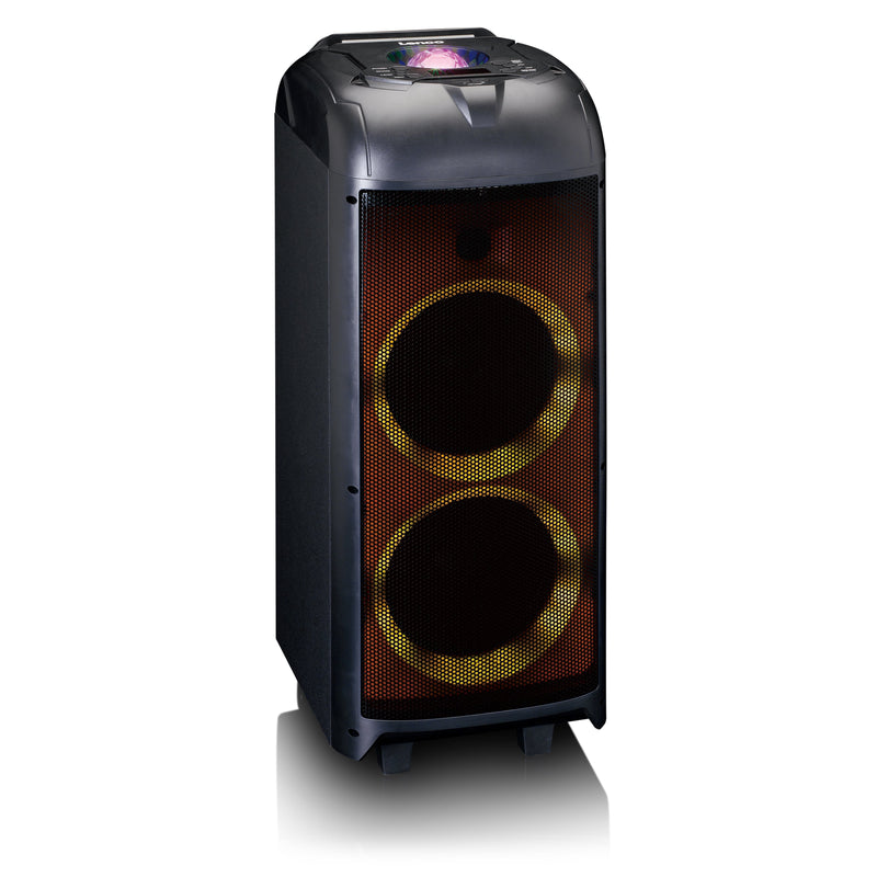 LENCO - HiFi-Komplettsystem Soundanlage PA-260BK Black m.Partylight,Discok