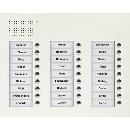 TCS Tür Control - Türstation für Türkommunikation Audio Außenstation PUK 27 PUK27/3-WS Tasten 3-spaltig UP