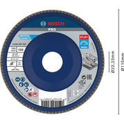 Bosch - Trenn-/Schleifscheibe PRO X571 2608607337 Fächerschleifscheibe