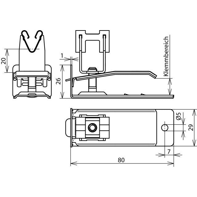 DEHN - Dachleitungshalter für Blitzschutz Dachleitungshalter DLH DG H20 UK8 V2A f.Dach-Wandplatten