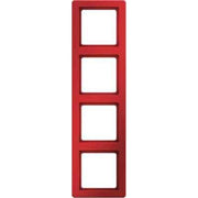 Berker - Abdeckrahmen Rahmen rot, samt 10146062 4-fach