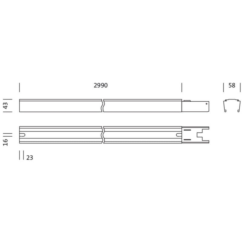 Siteco - Tragschiene für Lichtbandsystem Tragschiene 5TR102C0Q