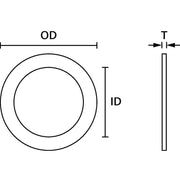 HellermannTyton - Dichtring, flach Dichtungsscheibe AWS-PG29 CR BK 10 Gewindemaß PG − 10 Stück
