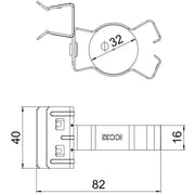 OBO Bettermann - Befestigungsklammer Trägerklammer SCHPC 15-20 D32 m.Rohraufna. 30-32mm − 50 Stück