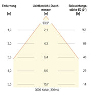 EVN Lichttechnik - Downlight/Strahler/Flutlicht LED-Spot 230V DALI IP54 L54D100125 3000-5700K ws