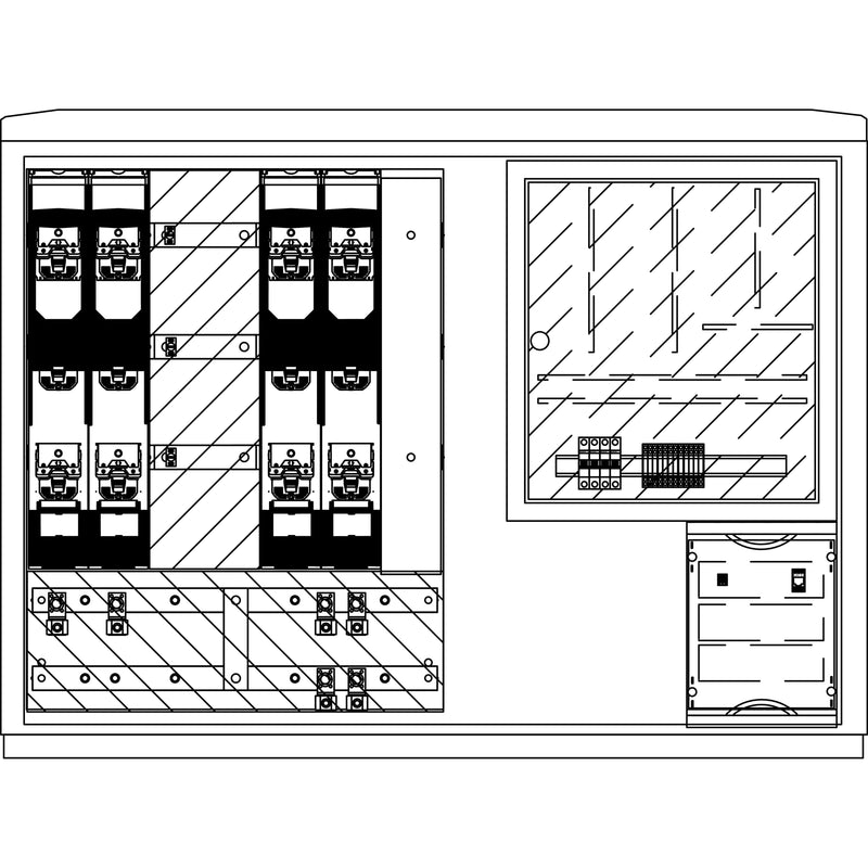 Elsta Mosdorfer - Zähler-Komplettschrank Wandlerschrank Freiluft WS834L.S3.N2211 WS A850-3 S3 L 400A