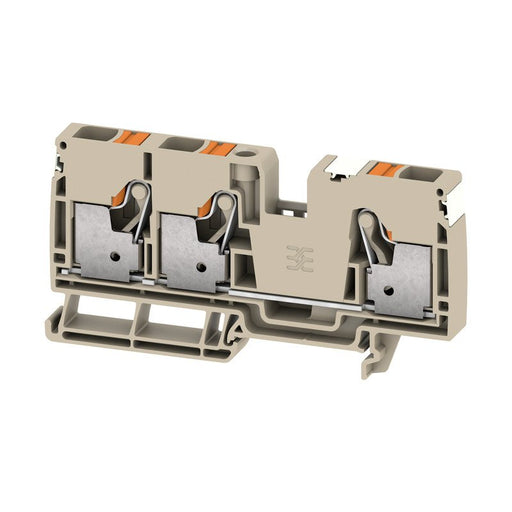 Weidmüller - Durchgangs-Reihenklemme Klemme A3C 10 DL PUSH IN, 10 mm² − 25 Stück