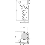 DEHN - Anschlussklemme für Stab-/Tiefenerder Anschlussklemme AK TE 20 STGALZN St/galZn 4xM6