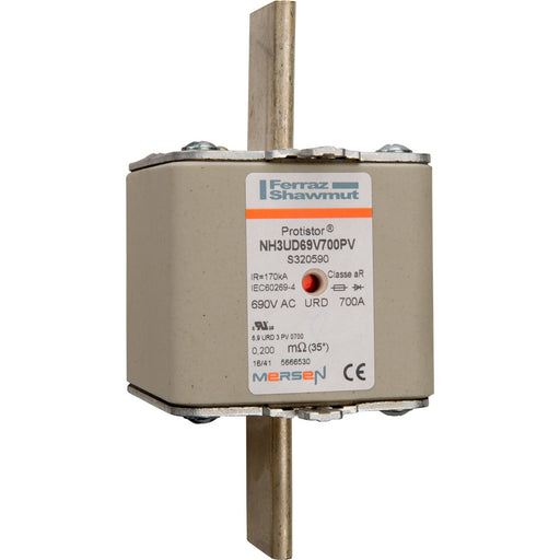 Mersen - Messersicherung Sicherungseinsatz NH aR NH3UD69V700PV Gr.3 700A sfü KM