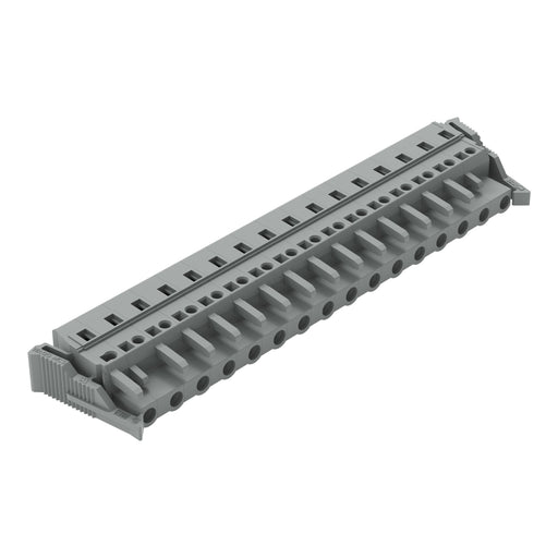 WAGO - Kabelsteckverbinder für Leiterplattensteckverbinder 1-Leiter-Federleiste 231-216/037-000 CAGECLAMP,2,5 mm²,gr − 10 Stück