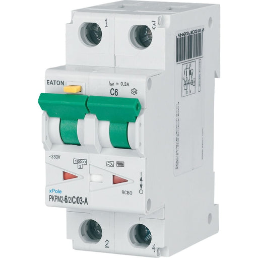 Eaton - Kombination FI-Schalter/Leitungsschutzschalter FI/LS Kombination PKPM2-6/2/C/03-A 6A 300mA