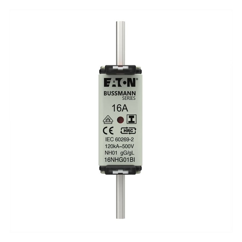 Eaton - Messersicherung Sicherungseinsatz Nieders. NH-SICHERU#16NHG01BI 16A AC 500V 120kA − 3 Stück