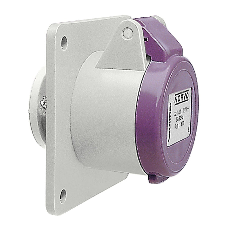 Walther Werke - CEE-Anbausteckdose (IEC 60309) NORVO Anbaudose gerade 10600 16A 2P 24V 0h IP44