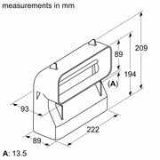 Bosch - Zubehör/Ersatzteile für Dunstabzugshauben Flachkanalbogen HEZ9VDSB4 90Grad,S vertikal