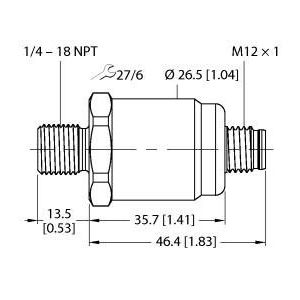 Turck - Druck-/Absolutdruckmessumformer Drucktransmitter PT2PSIG-1 #100004643 mit Stromausgang