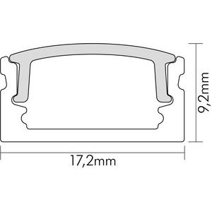 Nobile - Zubehör/Ersatzteile für Lichtschlauch/-band Alu U-Profil 2m 5011146801 Abdeckung opal − 1 Stück