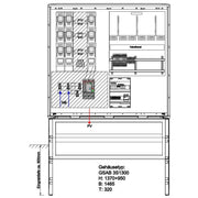 GSAB Elektrotechnik - Zähler-Komplettschrank Wandlermessung 42.W400.AR-01 eon Hanse 400A