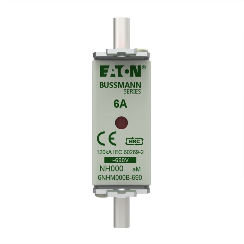 Eaton - Messersicherung Sicherungseinsatz Nieders. 6NHM000B-690 6A AC 690V 120kA − 3 Stück