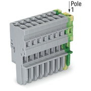 WAGO - Ein- und mehrpolige Klemmenleiste 1-Leiter-Federleiste 769-109/000-036 4mm²,gn-ge/gr − 25 Stück