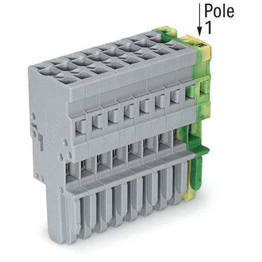 WAGO - Ein- und mehrpolige Klemmenleiste 1-Leiter-Federleiste 769-109/000-036 4mm²,gn-ge/gr − 25 Stück
