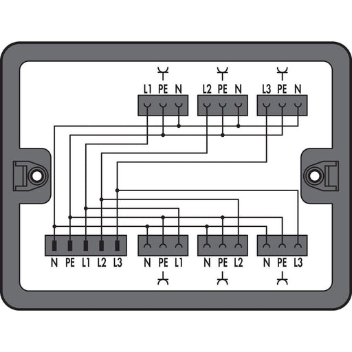 WAGO - Kompaktverteiler für steckbare Gebäudeinstallation Verteilerbox 899-631/105-000 400 V/230 V