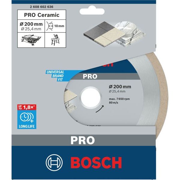 Bosch - Trenn-/Schleifscheibe Diamanttrennscheibe 2608602636 PRO Ceramic