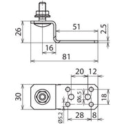 DEHN - Zubehör/Ersatzteile für Erdung und Blitzschutz Fangstange HAM8ALZFB5.2 6.5V2A für Metalldächer