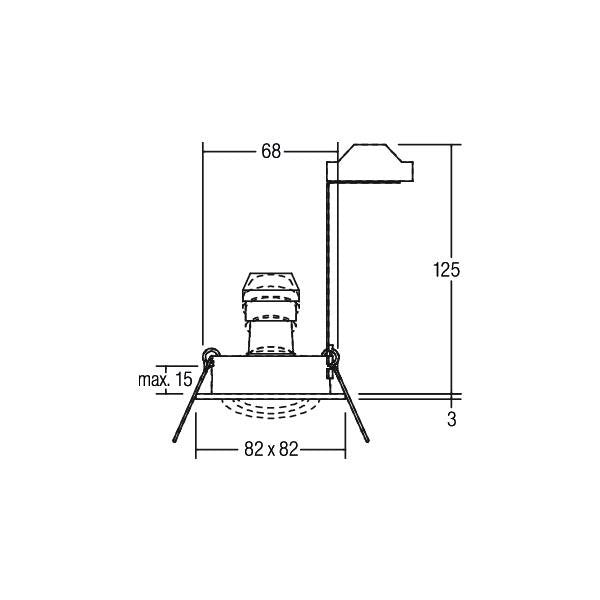 Brumberg Leuchten - Downlight/Strahler/Flutlicht HV-Einbauleuchte GU10 36144080