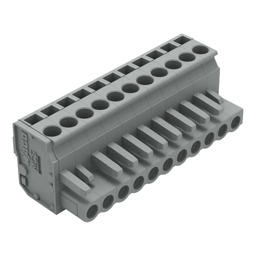 WAGO - Kabelsteckverbinder für Leiterplattensteckverbinder 1-Leiter Federleiste 232-211/026-000 CAGECLAMP 2,5mm²,gr − 25 Stück
