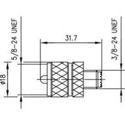 Telegärtner - Koax-Kupplung Adapter UHF-MiniUHF (M-F) 100024354 − 5 Stück