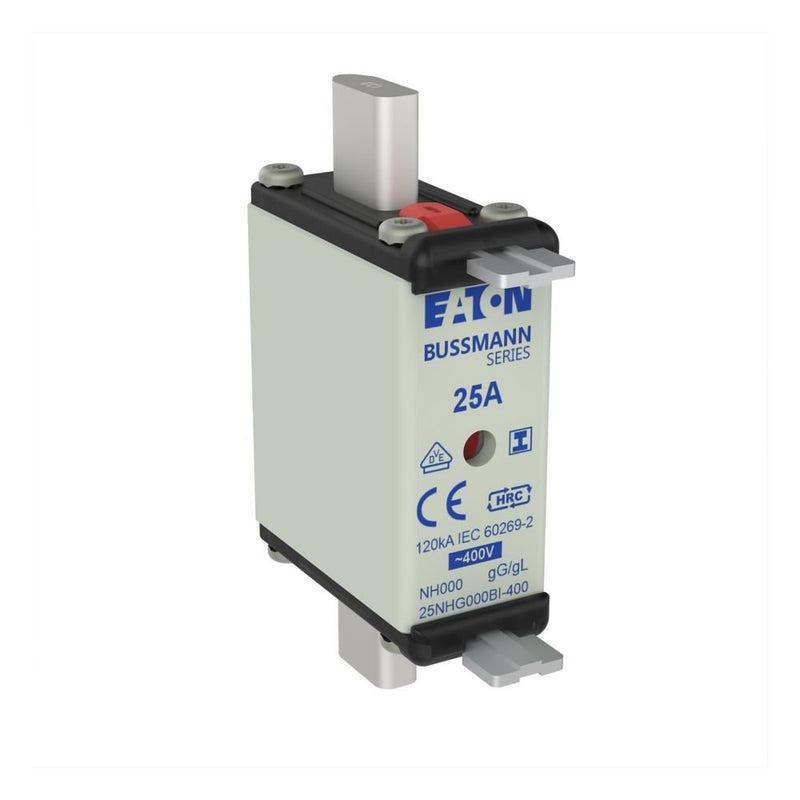 Eaton - Messersicherung Sicherungseinsatz Nieders. 25NHG000BI-400 25A AC 400V 120kA − 3 Stück